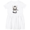 thumbnail image 3 of Inktastic Cute Zebra, Safari Animals, Jungle Animals, Wild Animals Girls Toddler Dress, 3 of 5