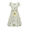 thumbnail image 2 of SCRAWLGOD Daisy Bee Dress Women Summer Dresses with Sleeves Casual Breathable Midi Dresses for Women Casual Short Sleeve Crewneck Swing Dress for Women for Picnic Size XS, 2 of 7