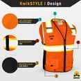thumbnail image 2 of KwikSafety (Charlotte, NC) BIG KAHUNA (2 PACK) Safety Vest 11 Pockets ANSI Class 2 OSHA Reflective High Visibility Heavy Duty Surveyor Construction Mesh Hi Vis Zipper Men's Work Gear | Orange X-Large, 2 of 6