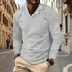 thumbnail image 1 of pstuiky Camisas de invierno de manga larga para hombre, Camisa informal de manga larga con solapa para hombre Tops de hombre m, 1 of 4