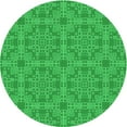 thumbnail image 1 of Ahgly Company Machine Washable Indoor Round Transitional Neon Green Area Rugs, 8' Round, 1 of 7