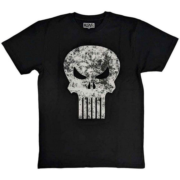 Marvel Comics Unisex T-Shirt: Punisher Distressed Logo (Medium)