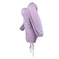 thumbnail image 3 of Pxiakgy summer dresses for women Women's Dresses Long Sleeve Drawstring Ruched Ribbed Solid Color Dress Tight Casual Dress womens dresses casual dresses for women Purple + S, 3 of 8