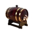 thumbnail image 4 of Barril de vino con soporte, dispensador de barril de madera, decoración portátil con grifo, barril de vino de madera para cerveza, hogar, clubes, , 1.5L 15 litros, 4 of 9