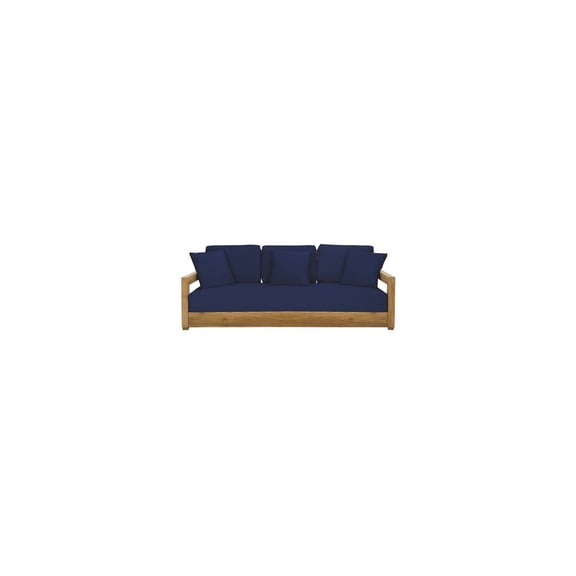 Safavieh Montford 3-Seat Bench Furn Outdoor, Navy, 1' X 1', Square
