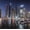 Dubai Marina After Dark, variant on Elephant Stock Dubai Marina After Dark Wall Art - Horizontal Multi Panel Canvas - Living Room Wall Decor - City Multi Panel - Blue And Gray Decor By Scott Stulberg - 26" x 12"