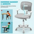thumbnail image 4 of Pemberly Row Kids Height Children Study Chair w/Auto Brake Casters Gray, 4 of 8