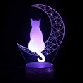 thumbnail image 1 of Luz nocturna Cat Guardian 3D LED creativa visual colorida, 1 of 1