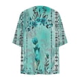 thumbnail image 4 of UVEASISHA Women's Kimonos for Summer,Womens Beach Boho Chiffon Kimono Cardigans Sheer Open Front Cover Ups Tops Dressy Hawaiian Vacation,Blue,M, 4 of 5