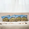 thumbnail image 3 of Ambesonne Nature Throw Pillow Cover 4 Pack, Canyon Cloudy Cliff, 24", Brown Green Blue, 3 of 6