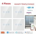 thumbnail image 1 of 4 Pcs Interrupteur de Volet Roulant Intelligent WiFi, Interrupteur de Volet Roulant Intelligent Connecté à Alexa et Google Home, 1 of 5