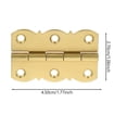 thumbnail image 2 of SWETRACE 4Ud Bisagras Pequeñas Doradas Para Puertas De Gabinete Y Cajas De Madera, 2 of 8