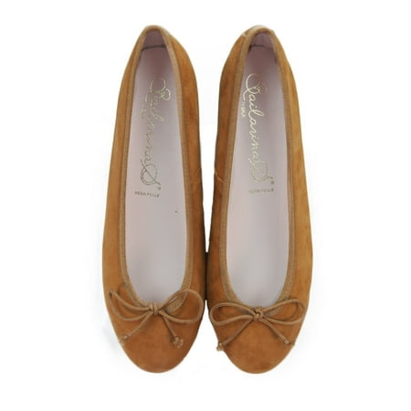 - Bailarinas EMMA APT Yemen Tan Suede Ballerina Shoes