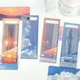 thumbnail image 3 of 5 Pcs Signet Nuages au Crépuscule Simple Ins Paysage PVC Mat Lecture Rétro Marqueur de Page de Livre Carte de Message Fournitures de Papeterie D, 3 of 6