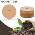 thumbnail image 3 of 800 filtros de café de percolador sin blanquear, filtro de papel de café desechable de 3,75 pulgadas, filtros de café de disco de color madera, 3 of 5