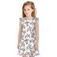 thumbnail image 1 of Balery Hand Drawn Turtle Camisón de princesa para niñas, pijama de algodón con mangas abullonadas, suave y bonito.-XX-Large, 1 of 6