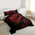 thumbnail image 3 of Homewish Valentine'S Day Theme Bedding Comforter Set,Romantic Red Rose Twin Comforter Sets,Chic Flower Floral Bedding Set For Adults,Ultra Soft Home Decor Reversible,2 Pieces, 3 of 8
