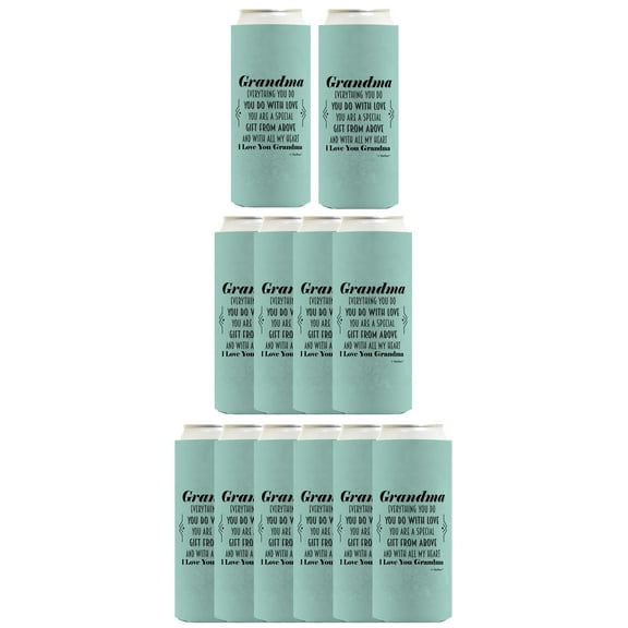 Grandma Gifts For Women Grandma You Are A Gift From Above Poem 12-Pack Ultra Slim Can Thermocoolers