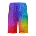 thumbnail image 4 of BOOMNY Shorts For Men Casual Colorful Printed Elastic Waist Drawstring Beach Shorts For Man Soft Loose Fit Summer Workout Shorts Comfy Mens Dailywear, 4 of 5