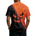 thumbnail image 7 of Halloween Shirts for Men Short Sleeve T-Shirts Pumpkin Bat All Over Pumpkin Print Novelty Spooky Holiday Tops Saffron 3XL, 7 of 7
