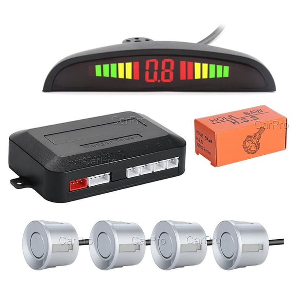 Sensor de aparcamiento LED Universal para coche CarPro con pantalla Digital precisa de 4 radares de alarma de distancia de obstáculos Kit Parktronic Tan Jianjun unisex