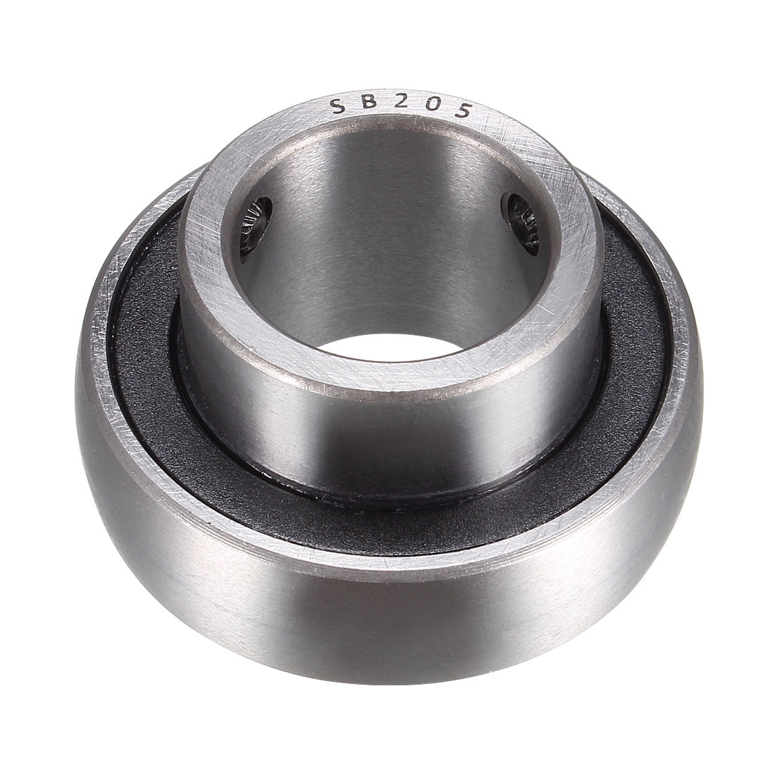 SB205 Insert Bearings, 25mm Bore Dia., Chrome Steel, Set Screws Lock