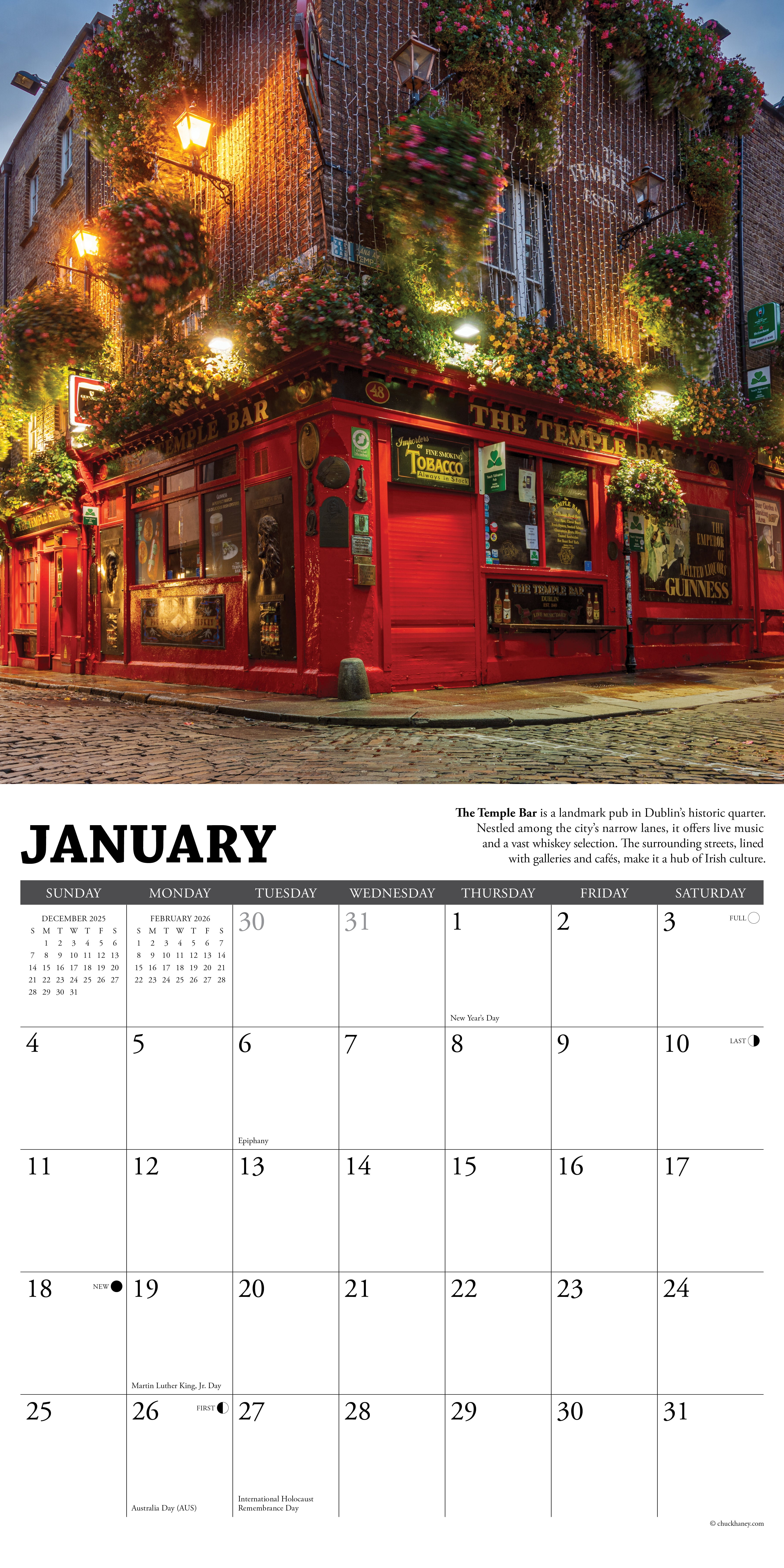 Irish Pubs 2026 Wall Calendar, (Paperback)
