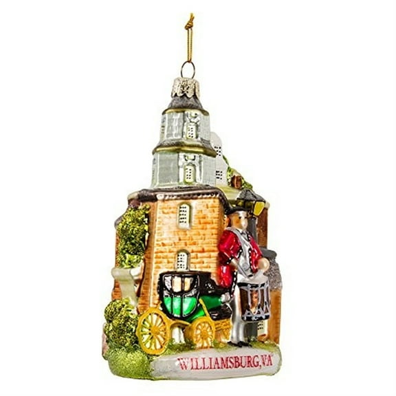 Kurt Adler Williamsburg, VA Glass Cityscape Ornament, 5-Inch (C4107 )