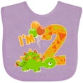 thumbnail image 3 of Inktastic Happy Dinosaur Second Birthday-green Boys or Girls Baby Bib, 3 of 4