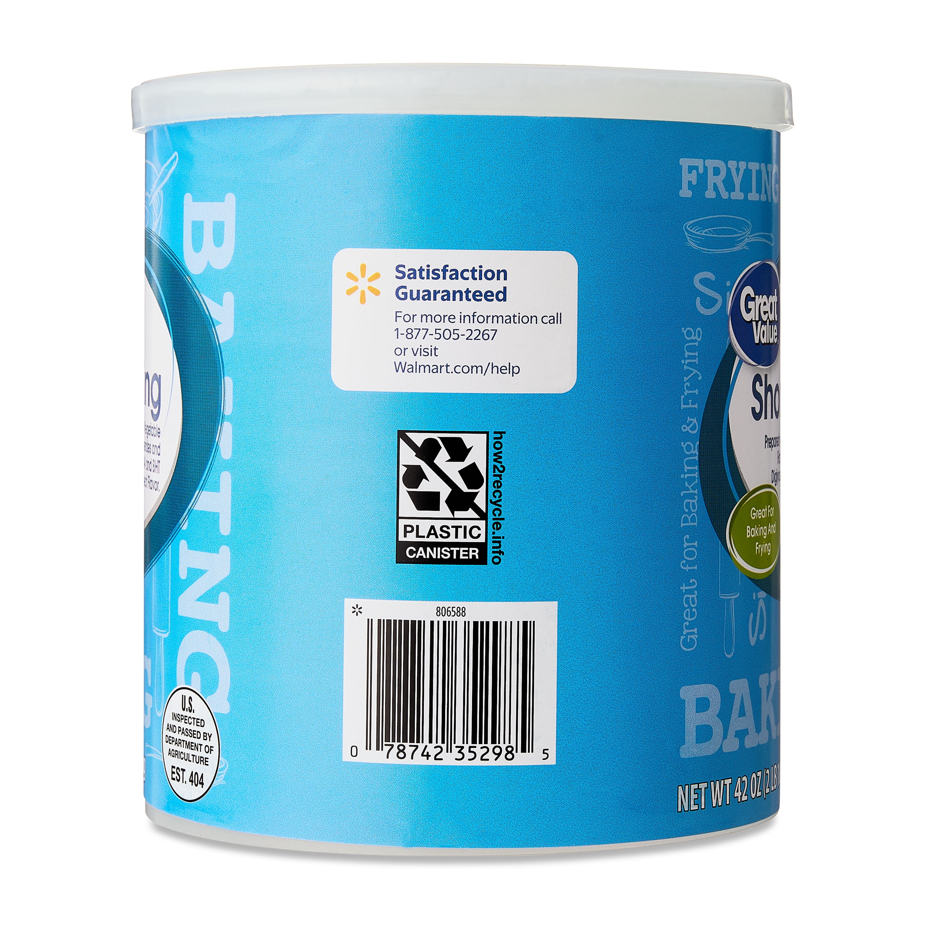 Great Value Shortening, 42 oz Can