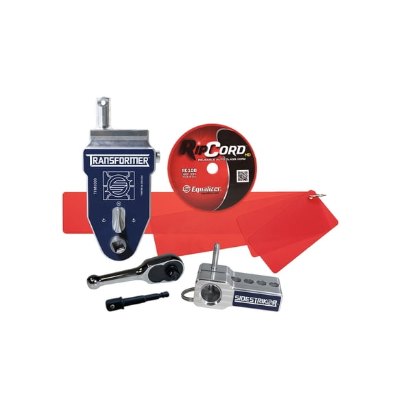 TFM50 Equalizer® Transformer® Quarter Glass Removal Tool - Drill-Powered Auto Glass Removal Tool for Efficient Quarter Glass Removal, Attaches to Door Striker for Precise Cutting