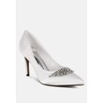 thumbnail image 2 of Rhodolia Diamante Brooch Detail Satin Pumps, 2 of 11