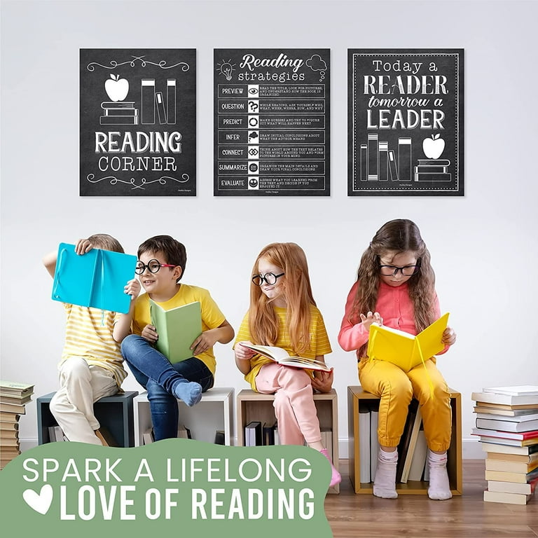 6-black-white-reading-posters-for-classroom-library-decorations-for-school-reading-posters-for-elementary-school-reading-bulletin-board-sets-for-classrooms-reading-corner-decor-for-classroom-walmart-com for Free Printable Reading Posters For The Classroom 6 Black & White Reading Posters For Classroom Library Decorations For School - Reading Posters For Elementary School, Reading Bulletin Board Sets For Classrooms, Reading Corner Decor For Classroom - Walmart.com for Free Printable Reading Posters For The Classroom
