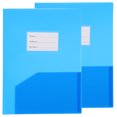 thumbnail image 4 of 2pcs Office File Pocket Document Folder Plastic File Folder Papers Folder Office Supply, 4 of 7