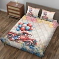 thumbnail image 3 of Vintage Patriotic Pitbull 4th of July Independence Memorial Day Quilt Bedding Set Terrier Dog Lover 1 Blanket Bed Cover 2 Pillowcases - 01006, 3 of 5