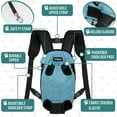 thumbnail image 4 of PetAmi Dog Carrier Backpack, Adjustable Pet Cat Front Carrier Backpack, Ventilated Dog Chest Carrier for Hiking Camping Travel, Sling Bag for Small Medium Dog Cat Puppies, Small, 5-9 lbs, Sea Blue, 4 of 8