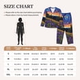 thumbnail image 4 of Pofeuu Galactic Night Over Meadow Print Womens Pajamas Set Long Sleeve Sleepwear Button Down Nightwear Soft Pj Lounge Sets Button Down Pajamas Women-Medium, 4 of 7