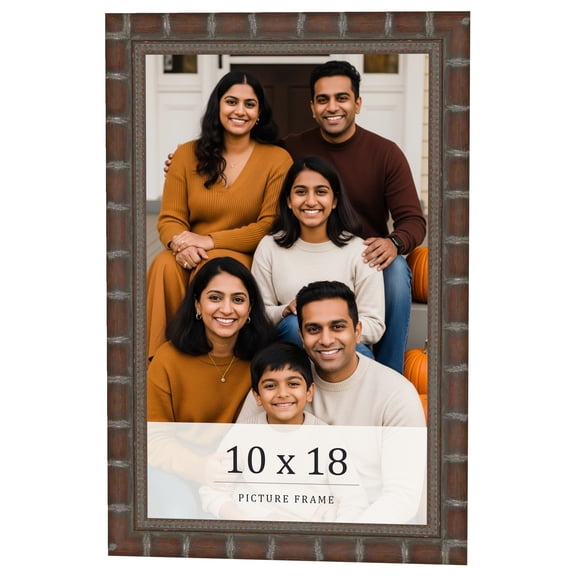 10x18 Dark Brown Bamboo Real Wood Picture Frame Width 1.5 inches | Interior Frame Depth 0.5 inches