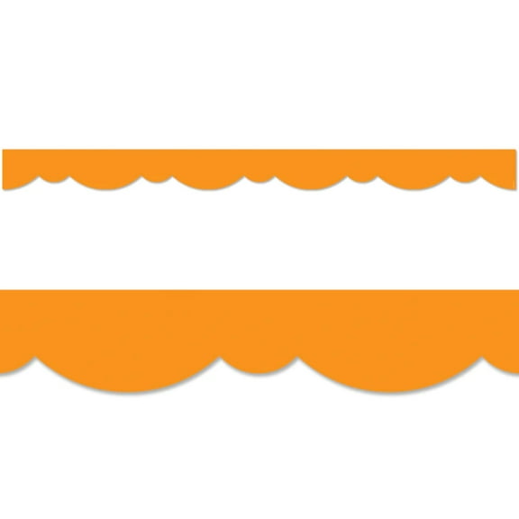 Creative Teaching Orange Stylish Scallops Border, 48 Feet (CTP 10504)