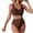 Coffee, variant on Women's Two Piece Bikini Set Sexy High Waisted Swimsuit for Beach Vacation Summer,Army Green,S