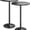 Black-1 2-Pack, variant on HarmonyStrings Bistro Pub Table Round Bar Height Cocktail Table for Home Bar, Small Round Bar Tables for Party, Dining Room, Living Room and Wedding, Metal Base MDF Top Obsidian-Dark Black-1 1-Pack