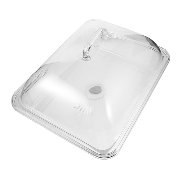TABLZONE Clear Rectangular Chilled Buffet Tray with Lid, Party Food Display Serving Platter for Catering Events