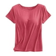 thumbnail image 1 of Débardeurs pour Femmes & T-Shirt à Manches Courtes avec Coussinet de Poitrine Soutien-Gorge Semi-Manches Pyjama, 1 of 3