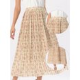 thumbnail image 2 of DARING DIVA Women's A-Line Elastic Boho Summer Floral Print Midi Skirts M Apricot, 2 of 6