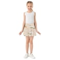 thumbnail image 3 of Girls' Skorts Elastic Waist Skorts with Inner Shorts Athletic Workout Shorts Skirts Small Rabbits and Carrots Large, 3 of 9