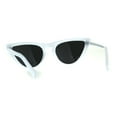 thumbnail image 4 of Womens Cat Eye Keyhole Gothic Plastic Diva Sunglasses White Black, 4 of 4
