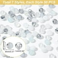 thumbnail image 4 of 350pcs Faceted Glass Beads 8mm Crystal Beads Briolette Loose Beads White Rondelle Beads Spacers Craft Beads, 4 of 10