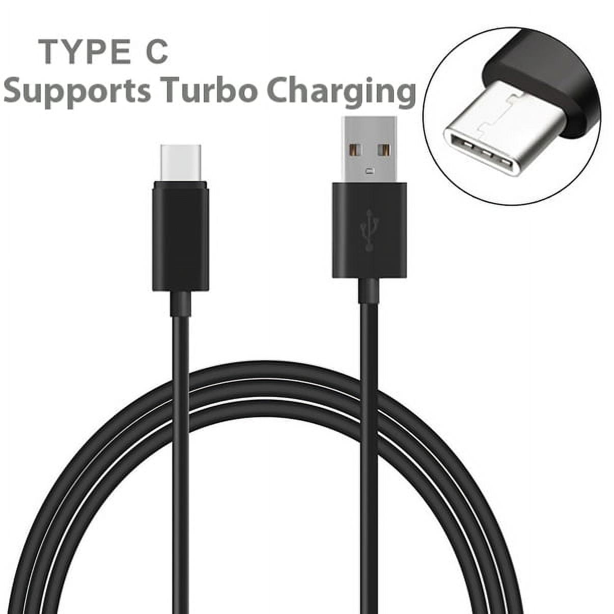 Samsung Galaxy S9 S9+ Compatible 18W Adaptive Fast Home Charger 6ft Type-C Turbo USB Cable Adapter Wall Travel AC Power Smart Detect Long USB-C Data Cord [Black] P5R