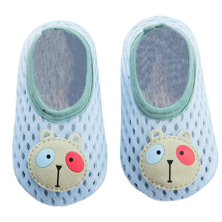 

Penkiiy Spring Summer Baby Socks Floor Socks Anti-skid Cool Insulation Indoor Soft Soled Shoes Socks Ankle Support First Walkers Baby Shoes 12-18 Months Light Blue On Clearance