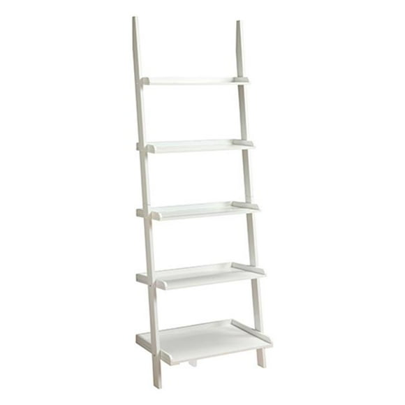 French Country Bookshelf Ladder With White Finish